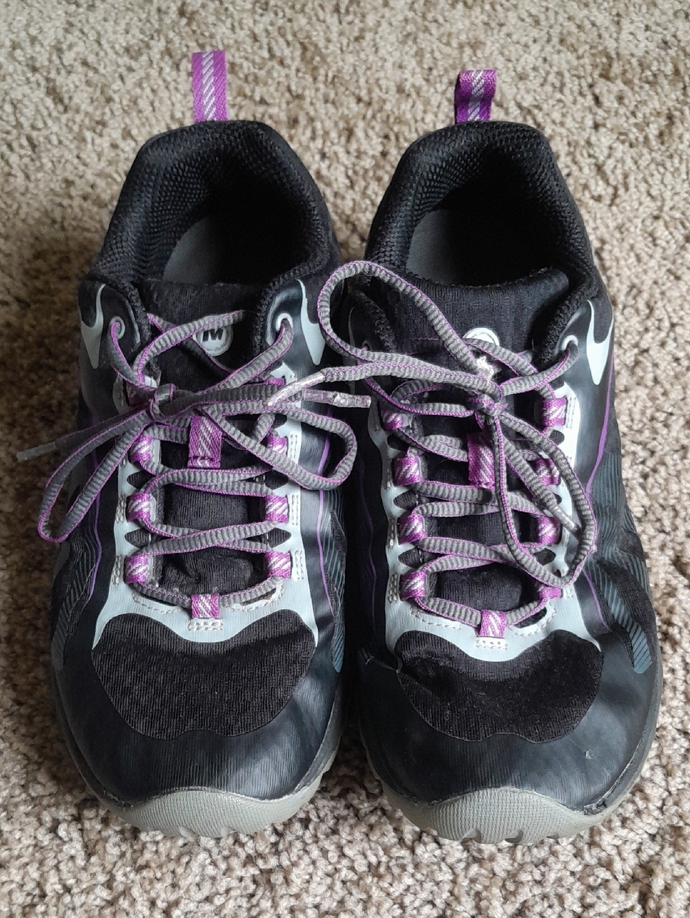 Merrell Black and Purple Women's Athletic Shoes